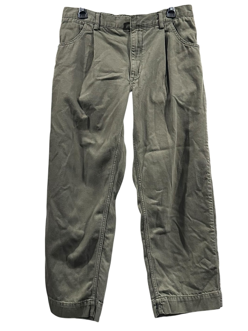 Banana Republic Washwell Twill Straight Pants Medium New Mallard Green 100% Cott